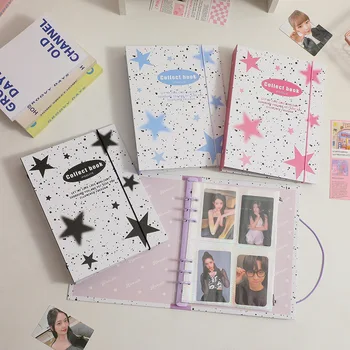 MINKYS Kawaii My Star A5 Kpop fotókártya Binder Collect Book Idol Photo Card Holder Fotókártya Album Irodaszerek