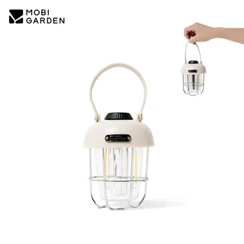 MOBI GARDEN Kempinglámpa Vintage Emotion lámpás LED lámpa Moby Garden töltés Könnyű hordozható
