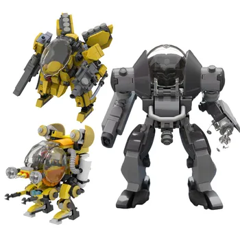 MOC anime Mecha harcosok modell katonák kockákat szerelnek össze Robot akciófigura blokkok Gyerek építőkockák Születésnapi ajándék