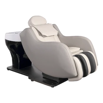 Modern fodrászat bútor Háttérmosó egységek samponágy elektromos masszázs hajmosás samponos székek tállal