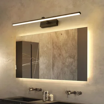 Modern LED fali lámpa tükör dekoráció világítás 40/60cm hosszú szalagfény fürdőszobai mosdóhoz konyha beltéri led lámpatestek csillogása
