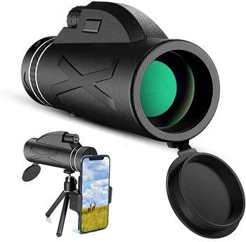 Monokuláris 80X100 HD távcső Telefon kamera Zoom Starscope állvány hordozható monokuláris távcső kültéri kiegészítőkhöz