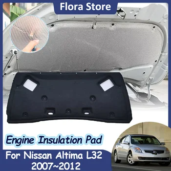 Motorháztető pad Nissan Altima L32-hez 2007~2012 2010 2011 hőhangszigetelés pamutszőnyeg hangszigetelt burkolat belső kiegészítők
