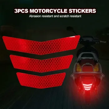 Motorkerékpár matricák fényvisszaverő figyelmeztető trapéz alakú nyíl farok sárvédő verseny lökhárító matrica ragasztószalag autó teherautó kerékpár