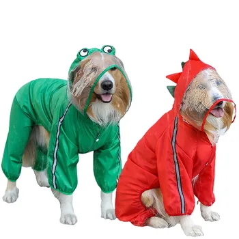 Nagy kutyák esőkabát fényvisszaverő vízálló kisállat jumpsuit ruhák kölyökkutyának Francia bulldog esőkabát labrador mopsz esőköpeny XS-7XL