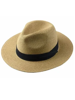 Nagy méretű Panama kalapok Lady Beach széles karimájú szalmakalap férfi nyári napsapka plusz méret Fedora kalap 55-57cm 58-60cm 61-64cm