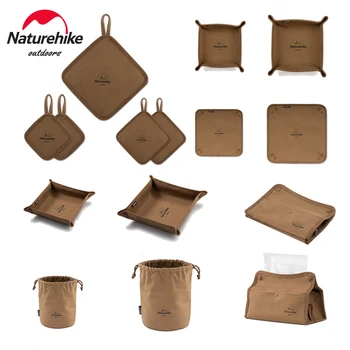 Naturehike vászon tároló táska készletek Ultra könnyű hordozható tárolólemez Szövet doboz Olajálló vízálló táskák Kemping kiegészítők