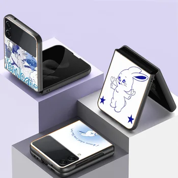 News Jeans Kpop telefontok Samsung Galaxy Z Flip 3 4 Z Flip 5G ütésálló keményfedeles Z Flip 3 5G Z Flip 4 5G TPU PC Hard Coq