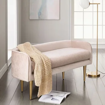 Nordic Egyszerű modern hálószoba ágy Szék vége Ruhatár Cipő pelenkázó pad Ruházati üzlet Könnyű luxus előszoba Székágy ágy