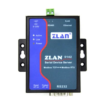 Normál többállomásos Modbus ZLAN5142 RS232/485 port Modbus TCP RTU átalakító