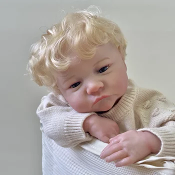 NPK 19inch Puha test Újjászületett baba baba Levi Awake Újszülött Méret 3D bőr látható vénák Gyűjthető művészeti baba