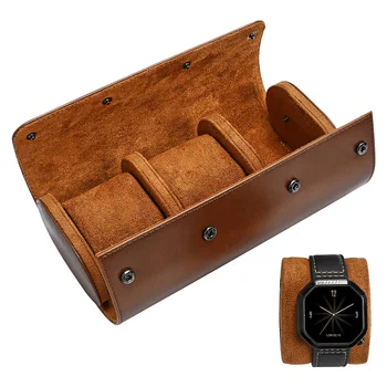 nyerőgépek Watch Roll Travel Case Chic hordozható vintage kijelző Watch Storage Box becsúsztatott Watch rendszerezőkkel