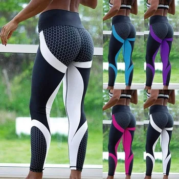 Nyomtatott jóganadrág Női Push Up Professzionális futás Fitnesz Edzőterem Sport leggings Szűk nadrág Ceruza Leggins