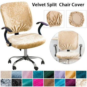 Office osztott székhuzatok bársony szövet emelő levehető számítógép fotel Slipcover forgó széklet ülésvédő 2db/szett