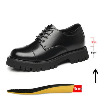 Oxford Wed Shoes Elevator Designer Man Height Shoes Platform Men Lifts Shoe