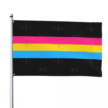 Pan Pride vízszintes csík fekete A zászlón