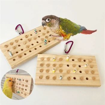 Papagájok őrlése Rágójáték Fa rágóképzési kellékek Természetes fa billentyűzet Moláris játék kedvtelésből tartott madaraknak Könnyezés Csiszolás