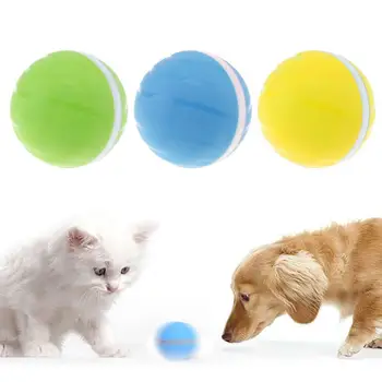 Pattogó labda DC 5V gumi 360° Automatikus vízálló interaktív gyerekjáték játék játékok RGB LED lámpa USB újratölthető macskáknak és kutyáknak