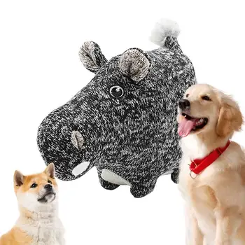 Pet plüss hangjáték Aranyos állat kötött kutyarágós játékok interaktív játékhoz Kutyagazdagító játékok beltéri játékhoz