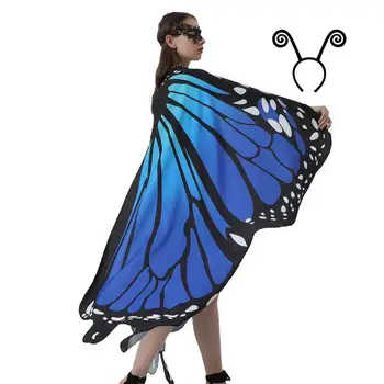 Pillangó jelmez Élénk színű pillangó jelmez nőknek Szárnyak jelmez Moth Wings Morpho Monarch Fairy Party Cape Halloween