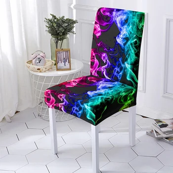 Pszichedelikus hullámzó nyomtatott székhuzat rugalmas 3D mintás üléshuzat Levehető szennyeződésmentes székhuzat a nappali dekorációjához