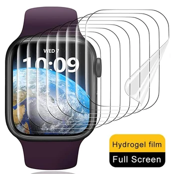 Puha hidrogél film Apple Watch Ultra készülékhez 49 mm-es képernyővédő fólia iWatch Series 9 8 7 SE 6 5 4 3 45mm 41mm 44mm 40mm 42mm 38mm