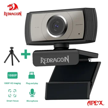 REDRAGON GW900 APEX USB HD Webkamera autofókusz Beépített mikrofon 1920 x 1080P 30fps Webkamera kamera asztali laptopokhoz Játék PC