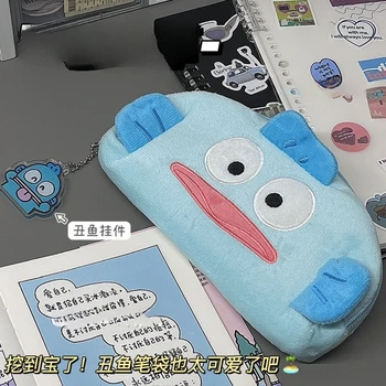 Sanrio Hangyodon anime perifériás rajzfilm aranyos plüss toll táska írószer táska kreatív vicces személyiség kawaii tároló táska ajándék
