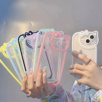 Sanrioed Új egyszerű Hello Kitty 13Promax többszínű mobiltelefon-tok Apple Iphone11 Soft Edge Iphone14 lány ajándékhoz