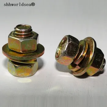 shhworldsea automatikus fém rögzítő hatszögletű csavar cink színű