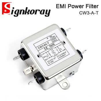 SignkoRay EMI teljesítményszűrő CW3-3A 6A 10A 20A-T AC 220V egyfázisú interferencia tisztítás