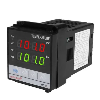 SINOTIMER Rövid héj bemenet PID hőmérséklet-szabályozó termosztát hőmérséklet-szabályozó SSR relé kimenet hőhűtés riasztás
