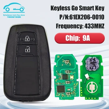Smart távirányító autós kulcshéj Toyota CH-R CHR Eredeti 2018 BR2EX Promixity 433MHz P/N:61EX206-0010 9A chipes intelligens kártya
