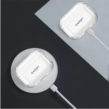 Spigen Ultra Hybrid átlátszó Airpods tok Apple AirPods Pro 2 fülhallgatóhoz AirPods 3 TPU Airpods tok karabinerrel