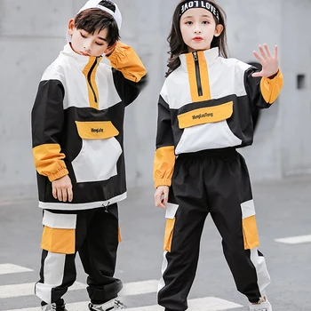 Sport Hiphop ruhák Fiúk Lányok Jazz előadás jelmezek 2023 Új hip-hop tánc Rave ruhák gyerekeknek Gyerekek laza