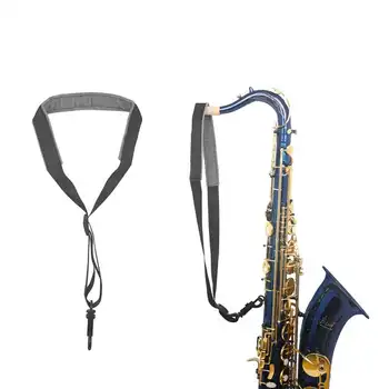 szaxofon nyakpánt horoggal Nylon állítható csúszka Kényelmes szaxofon nyakpánt alt tenor szaxofon klarinéthoz