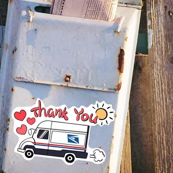 Személyre szabott matricák vízálló rajzfilm matrica matrica postafiók-teherautóhoz Tartós kültéri dekoráció a posta iránti szeretettel