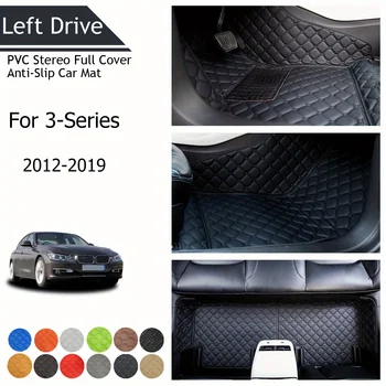 TEGART 【LHD】 BMW számára 3-as sorozathoz 2012-2019 háromrétegű PVC sztereó teljes fedéllel csúszásgátló autószőnyeg autó padlószőnyegek autós kiegészítők