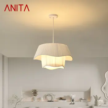 TEMAR Nordic Pendant Light LED Modern kreativitás redők Fehér függő lámpa otthoni étkezőhöz hálószoba romantikus dekoráció