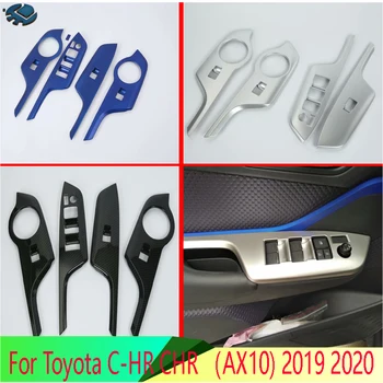 Toyota C-HR CHR (AX10) 2019 2020 autós kiegészítők ABS króm ajtóablak kartámasz fedél kapcsoló panel díszítő dísz
