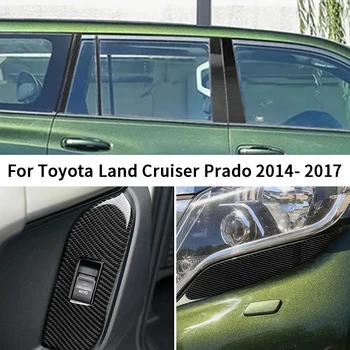 Toyota Land Cruiser Prado Gen Soft Carbon Fiber Gear Shift ablakemelő kezelőpanel Air Outlet Suit autó belső tartozék