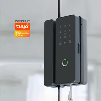 Tuya wifi kinyit intelligens tolóüvegajtó zár elektronikus irodai biztonság IC kártya digitális ujjlenyomat ajtózár kulcsnyitással