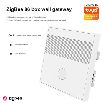 Tuya Zigbee Bridge intelligens otthon Zigbee Gateway Hub távirányító Zigbee eszközök a Smart Life APP segítségével 86 típusú fali vezeték nélküli átjáró
