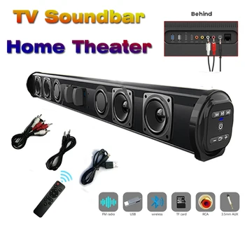  TV Sound Bar házimozi Bluetooth távirányítóval Soundbar TF FM USB Subwoofer számítógépes telefonhoz Számítógép hangszóró