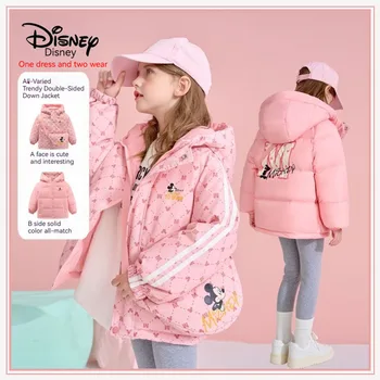 Tél Új Disney Mickey egér párnázás gyerek őszi ruhák 2023 Csecsemőruhák pehelykabát reverzibilis anime Kawaii aranyos tárgyak gyermek