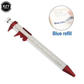 Többfunkciós Féknyereg toll Kék fekete gél tinta toll Vernier féknyereg görgős golyóstoll Levélpapír Golyóspontos hordozható szerszámok