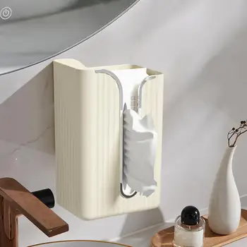 Többfunkciós fürdőszobai rendszerező fali szövetdoboz Multifunkcionális falra szerelhető átlátszó szövetdoboz kapacitás a fürdőszobában
