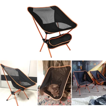 Ultrakönnyű összecsukható szék Camping strandszék Kültéri szerszámok Összecsukható nyugágy Hordozható Superhard nagy terhelésű Aluminiu