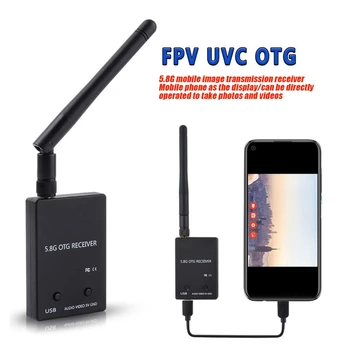 UVC OTG 5.8G 150CH Audio FPV vevő fekete vevő teljes csatorna Android telefonhoz Tablet adó RC drón alkatrészek