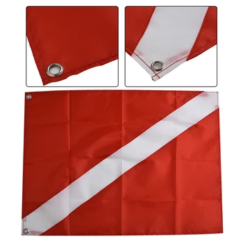  vadonatúj búvárhajó zászló díszíti a búvárcsónakot 1db tartós zászlójelölő könnyű poliészter piros fehér búvár